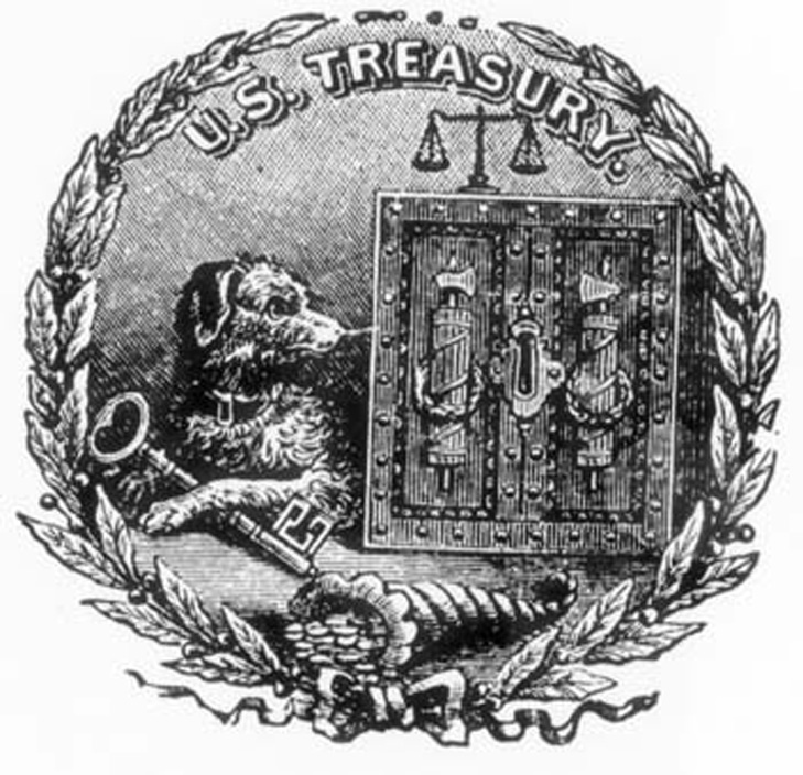 old-treasury-seal-a-treasury-seal-circa-1800-depicts-a-watchdog-guarding-the-key-to-a-strongbox-according-to-legend-the-dog-is-nero-the-first-watchdog-of-the-u-s-mint-in-1793
